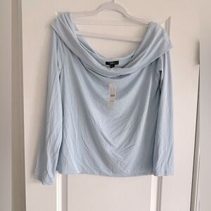 J.Crew Blue off the shoulder top sz XL- BA345